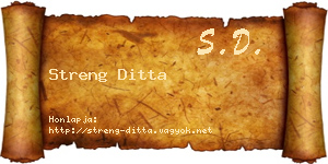 Streng Ditta névjegykártya